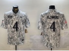 Baltimore Ravens #4 Zay Flowers Arctic Camo 2024 Salute to Service Limited Jersey