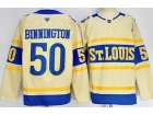 Fanatics St. Louis Blues #50 Jordan Binnington Cream 2025 Winter Classic Jersey