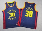 Youth Golden State Warriors #30 Stephen Curry Navy Blue 2024-25 City Jersey