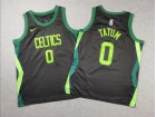 Youth Boston Celtics #0 Jayson Tatum Black 2024-25 City Editon Jersey