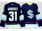 Fanatics Seattle Kraken #31 Philipp Grubauer Navy Blue Jersey