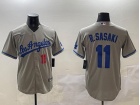 Los Angeles Dodgers #11 Roki Sasaki Grey Los Angeles Players Limited Jersey