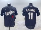 Los Angeles Dodgers #11 Roki Sasaki Black Players Limited Jersey