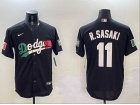 Los Angeles Dodgers #11 Roki Sasaki Black Mexico Jersey