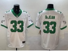 Philadelphia Eagles #33 Cooper DeJean White with Kelly Green Number Throwback Limited Jersey