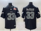 Philadelphia Eagles #33 Cooper DeJean Black with Green Number Fashion Super Bowl Patch Limited Jersey