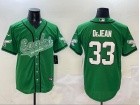 Philadelphia Eagles #33 Cooper DeJean Green Baseball Jersey