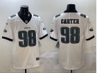 Philadelphia Eagles #98 Jalen Carter White Vapor Limited Jersey