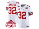 Ohio State Buckeyes #32 TreVeyon Henderson White with Champions and 2025 Patches F.U.S.E Limited Jersey