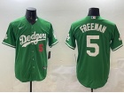 Los Angeles Dodgers #5 Freddie Freeman Green Fashion Jersey