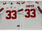 Ohio State Buckeyes #33 Jack Sawyer White Vapor Limited Jersey