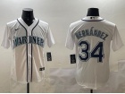 Seattle Mariners #34 Felix Hernandez White Cool Base Jersey