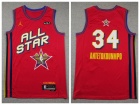 2025 NBA All Star #34 Giannis Antetokounmpo Red Jersey