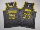 Youth Los Angeles Lakers #77 Luka Doncic Black City Jersey