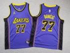 Youth Los Angeles Lakers #77 Luka Doncic Purple Jersey