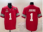 Ohio State Buckeyes #1 Quinshon Judkins Red with Champions and 2025 Patches F.U.S.E Limited Jersey