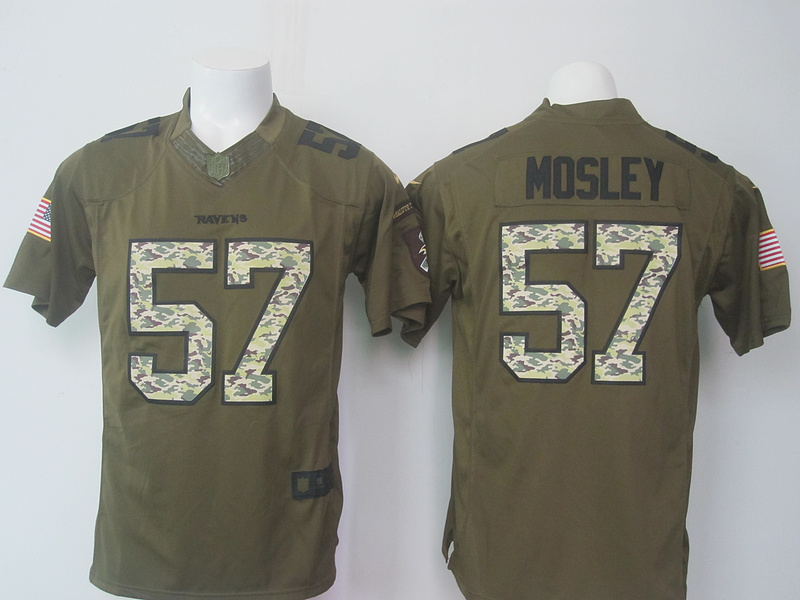 Baltimore Ravens #57 C.J Mosley Green Salute to Service Nike Limited Football Jerseys