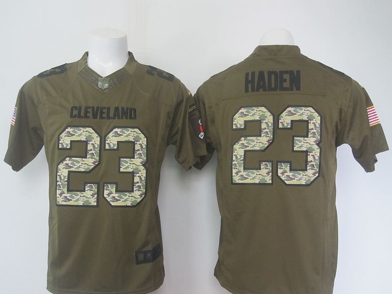 Cleveland Browns #23 Joe Haden Green Salute to Service Nike Limited Football Jerseys