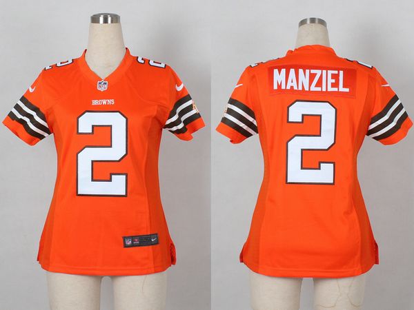 Cleveland-Browns-Johnny-Manziel-2-Orange-Nike-Women-Jerseys