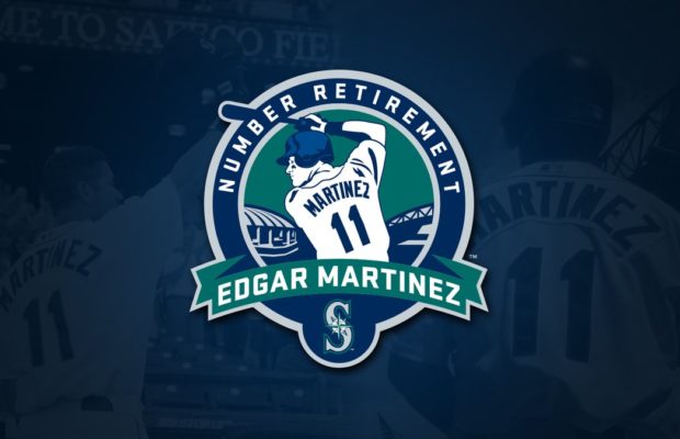 Seattle Mariners  11 Edgar Martinez Green with Retirement Patch Cool Base Jersey