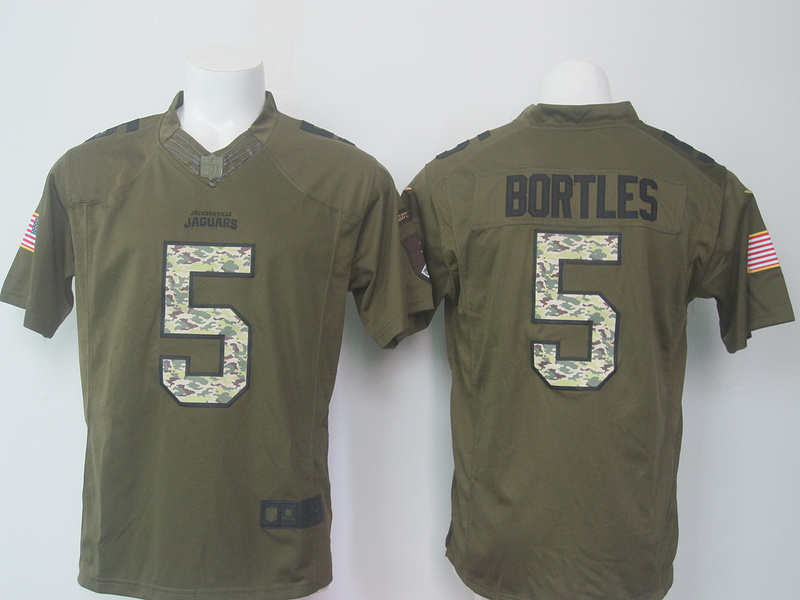 Jacksonville Jaguars #5 Blake Bortles Green Salute to Service Limited Football Jerseys