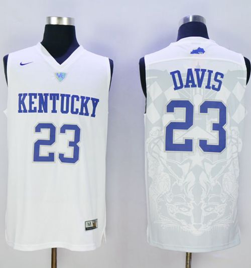 Kentucky-Wildcats-23-Anthony-Davis-White-NCAA-Jerseys