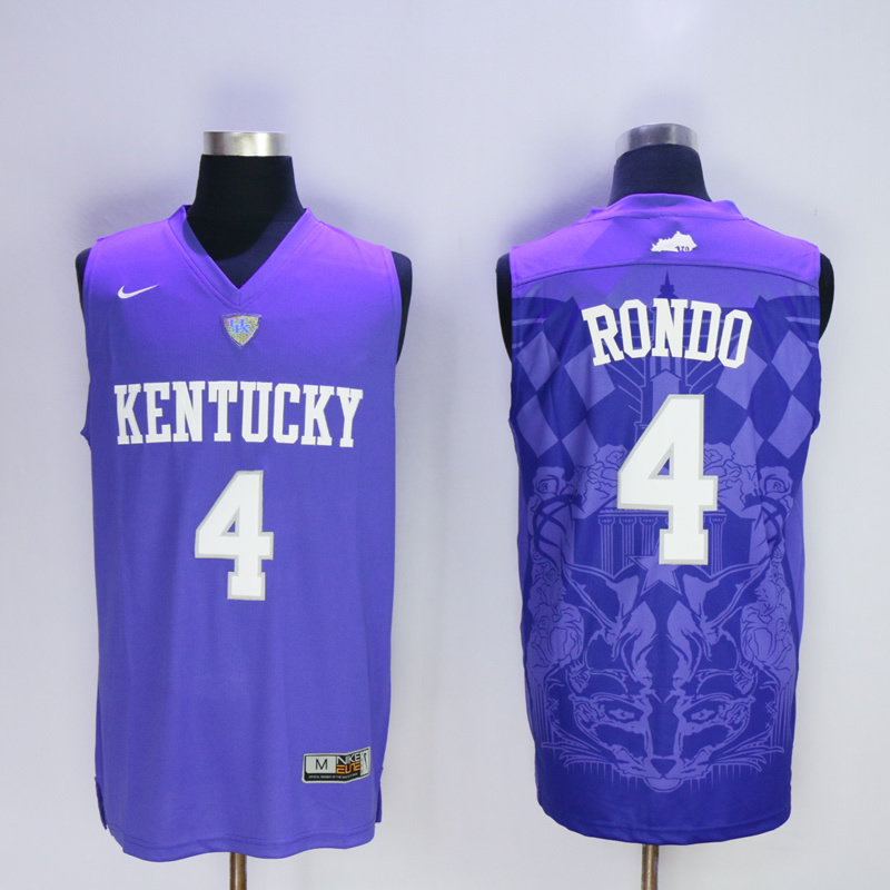 Kentucky Wildcats #4 Rajon Rondo Purple NCAA Jerseys