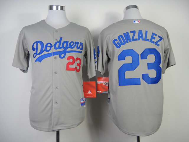 Los-Angeles-Dodgers-23-Adrian-Gonzalez-Gray-Cool-Base-2014-Jerseys