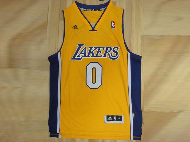 Los-Angeles-Lakers-00-Young-Yellow-New-Material-Jerseys