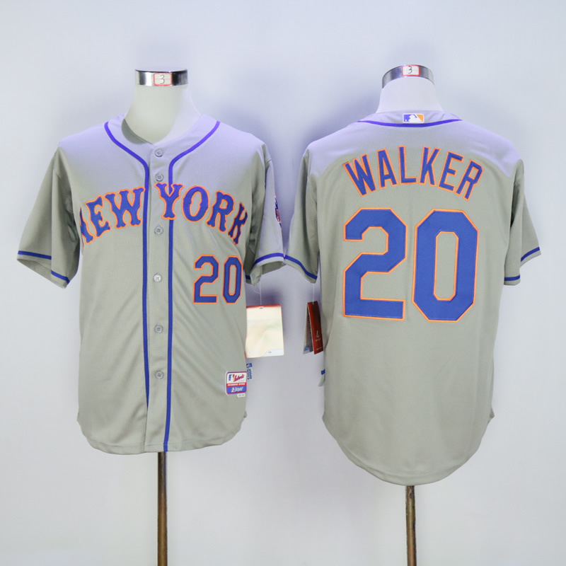 New-York-Mets--20-Neil-Walker-Gray-Cool-Base-Jerseys