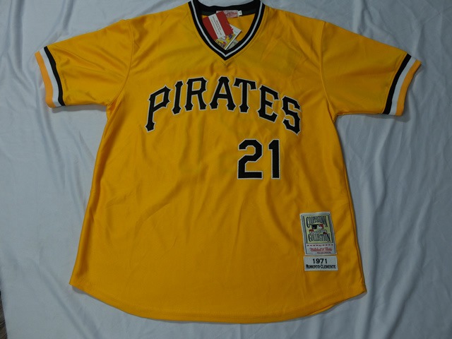 Pittsburgh-Pirates-21-Clemente-Yellow-Mitchell-Ness-Throwback-Jerseys