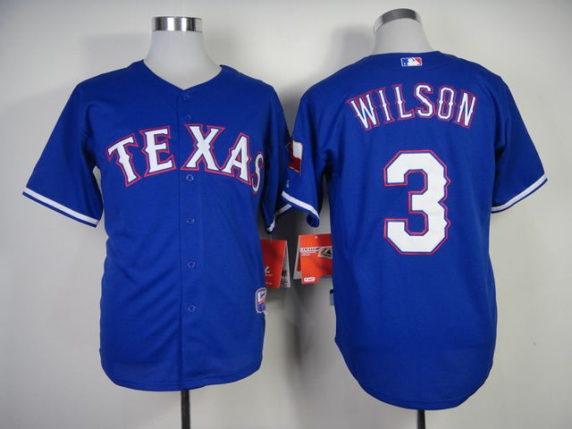 Texas-Rangers-3-Russell-Wilson-Blue-Cool-Base-Jerseys